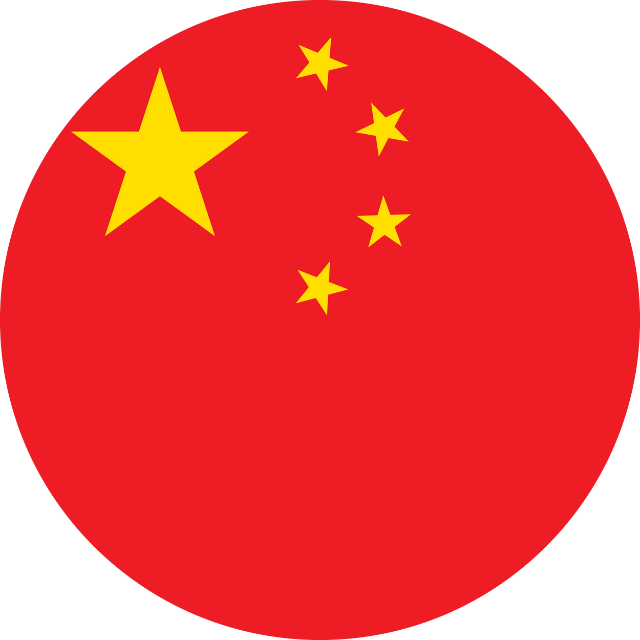 Chinese Flag Round Icon